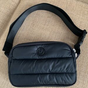 lululemon athletica Black Quilted Belt/Crossbody Bag
